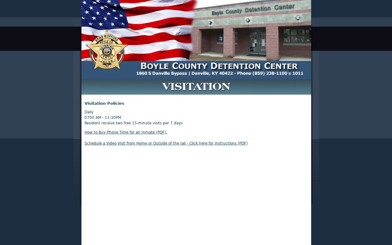 Boyle County arrest custody visitation schedule